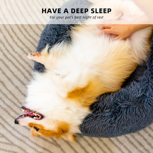 luxury Pet Beds for Cats Dog Bed Washable Anti Anxiety Fluffy Dog Bed
